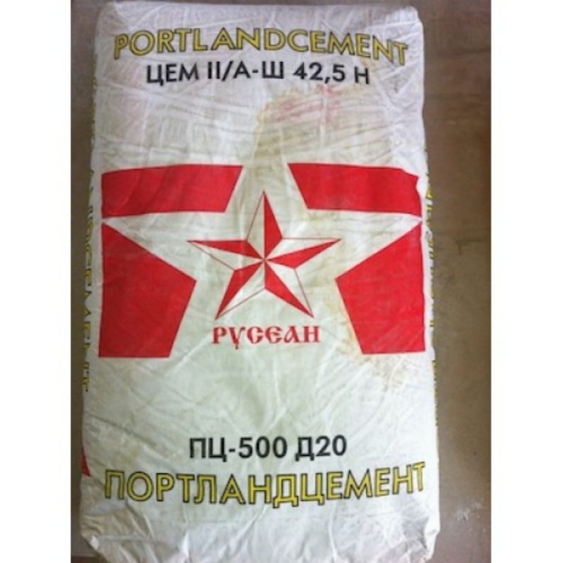 Цемент РУСЕАН Портланд М 500 Д-20 мешок 40 кг