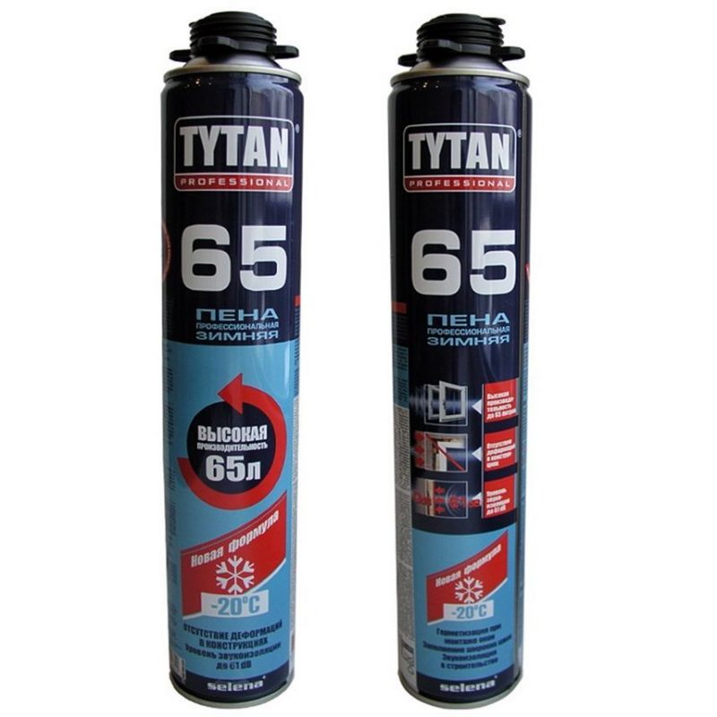 Профессиональная монтажная пена TYTAN 65 зимняя. -20*с. (750 мл / 1000 мл)