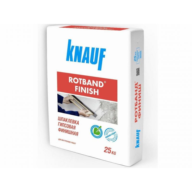 Шпаклевка KNAUF гипсовая финишная | КНАУФ-РОТБАНД ФИНИШ 25 кг