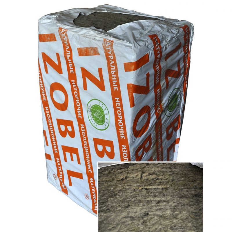 Утеплитель ИЗОБЕЛ | IZOBEL базальтовый ПЛ 75 | 1000 х 600 х 100 мм | 2.4 кв м 0.24 куб м