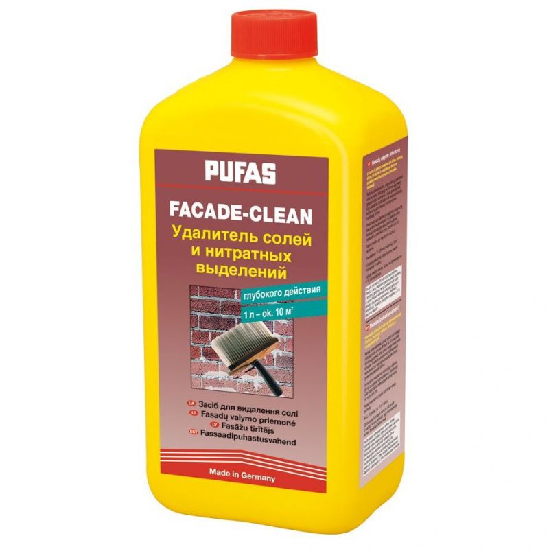Удалитель солей и нитрантных вод 1 л PUFAS FAÇADE-CLEAN