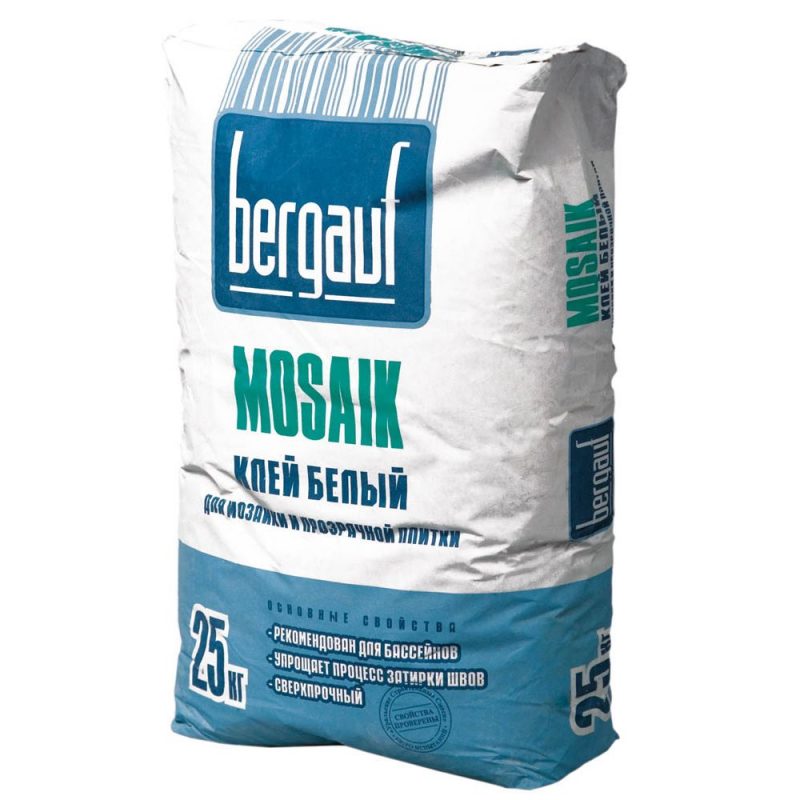 Плиточный клей БЕЛЫЙ БЕРГАУФ МОЗАИК | BERGAUF MOSAIK мешок 25 кг