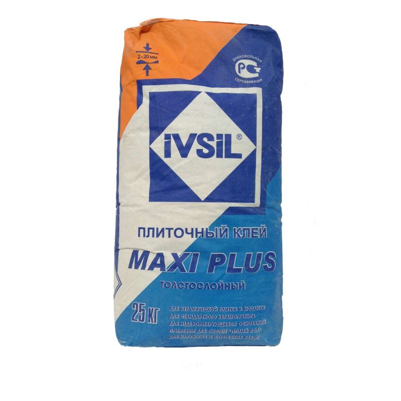 Клей плиточный IVSIL MAXI PLUS | ИВСИЛ МАКСИ ПЛЮС мешок 25 кг