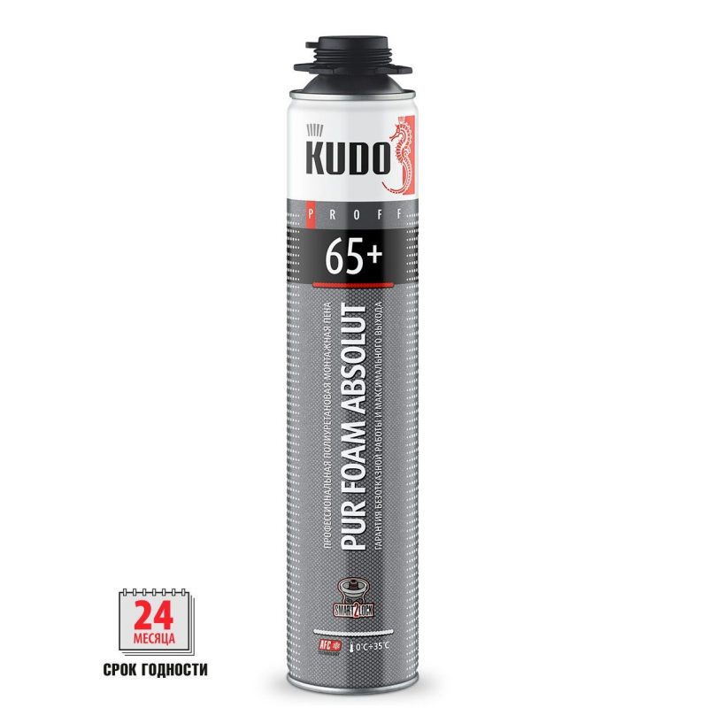 Пена пистолетная proff 65+ профи 1000 мл/930 г (12 шт.) KUDO