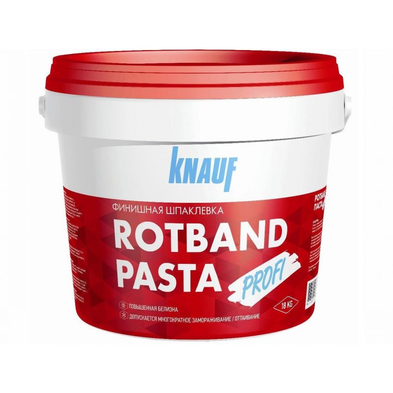 Финишная шпаклевка Кнауф РОТБАНД ПАСТА | KNAUF ROTBAND PASTA. готовая банка 18 кг