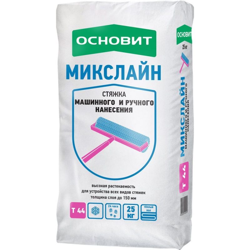Стяжка цементная для пола Основит Т-44 мешок 25 кг